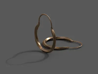 High-Quality 3D Earrings Model Pack 4 Low-poly 3D model