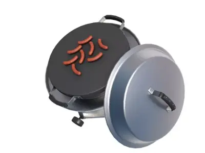 Professional Grill Cart 3D model