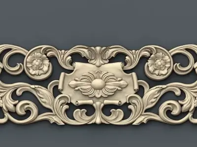 24 STL Ornamental Frames and Decorative Panels CNC Relief 3D model