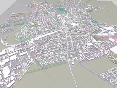 Cityscape Trnava Slovakia 3D model