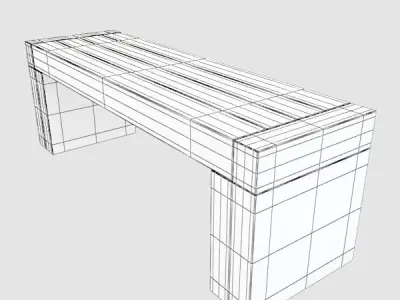 Outdoor Bench-2 3D model