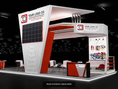  Booth Exhibition Stand G4 3D Model Pack
