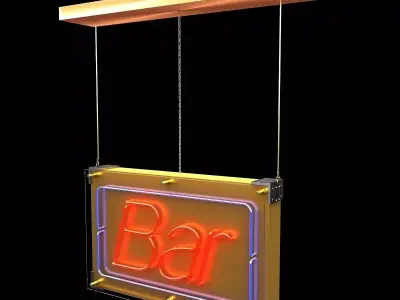 Chinese neon light 3D model
