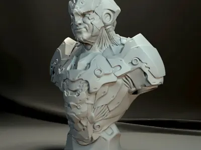 SCI FI Bust Creature  3D print model