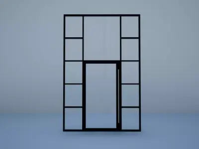 Pivot Door Low-poly 3D model