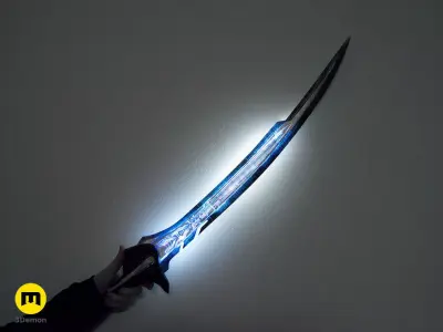 Alita Battle Angel Damscus Blade Sword 3D print model