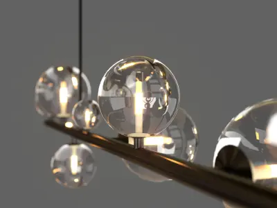 Minimalist led pendant SUNMEIYI Low-poly 3D model