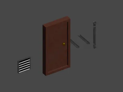 Modular low-poly houses Free low-poly 3D model