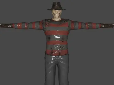 Freddy Krueger Low-poly 3D model