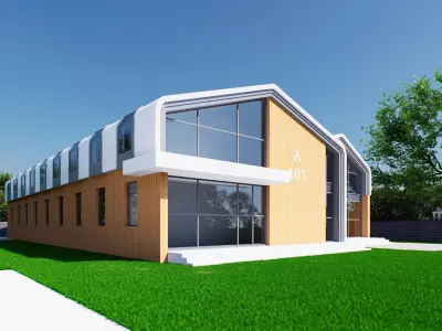 warehouse Low-poly 3D model