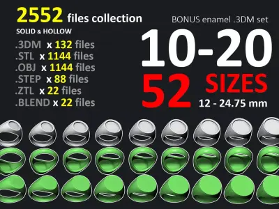 Round Signet Ring Pack