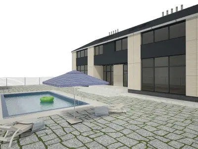Villa House Building 3D model