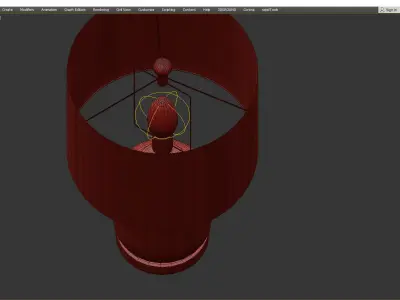 Marsh Glass LED Table Lamp Low-poly 3D model