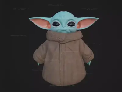 Baby yoda Low-poly 3D model