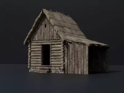 Medieval Barn Free 3D model
