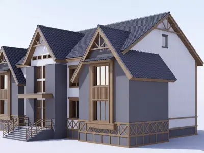 village building Low-poly 3D model purchase