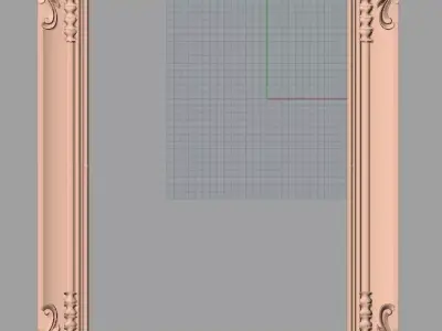 Photo frame 3D relief models STL Files used for CNC Router E981 3D model