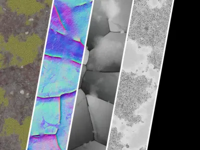 Stone Materials 51- Abandon Big Stone By Gravel Sbsar Seamless Texture