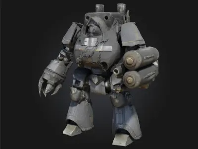 Armored Combat Robot 3D Model 3D model