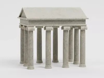 Ionic Temple - Ancient Classical Shrine Architecture 3D model