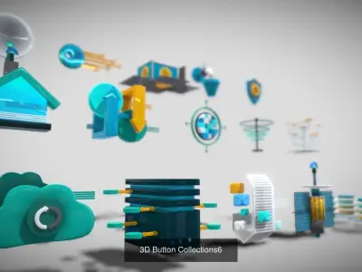 3D Button Collections 3D Model Pack