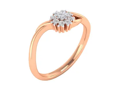 Women Ring Render 3dm STL MTL SLC JCD OBJ FBX Details 3D print model 58