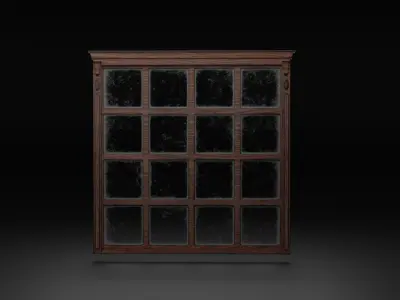 Old dusty Window VR  AR  low-poly 3d model Free low-poly 3D model
