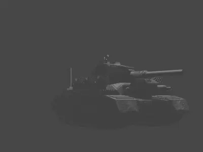 Science fiction Tank Type 5 Sturmpanzer for Warmgames Miniture  3D print model