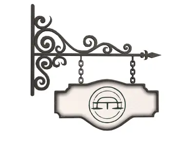 Shop Signage 01 - Game-ready - PBR Low-poly 3D model