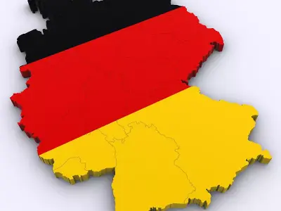 Map of Germany 3D model