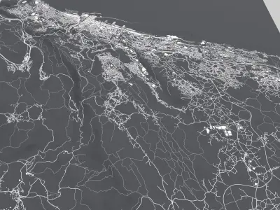 Cityscape Rijeka Croatia 3D model