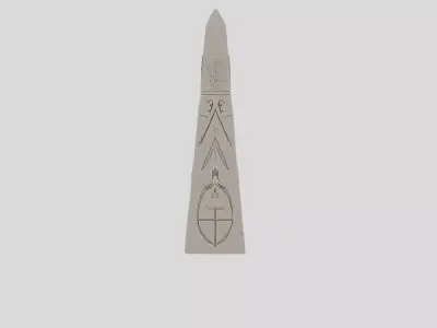Ancient Fantasy Stone Obelisk for 3D print 3D model