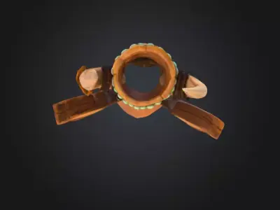 Totemic Guardian Low-poly 3D model