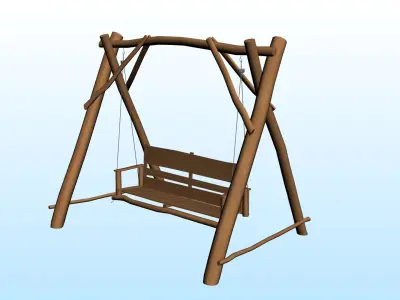 OUTDOOR FURNITURE 30 Low-poly 3D model