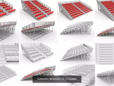 Collection Bleachers 15 3D Model Pack