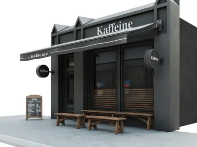 coffee shop V 001 3D model