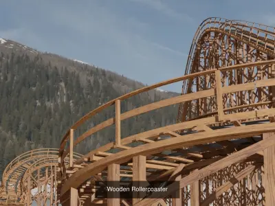 8 Roller Coaster  3D Model Pack