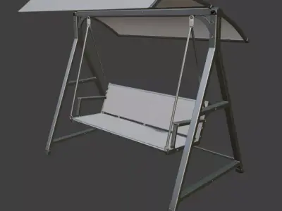 Modern Canopy Swing Bench 3D model