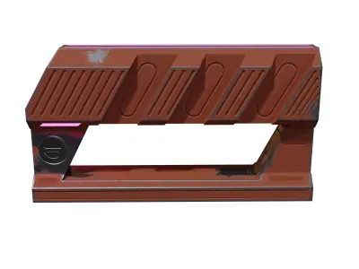 Sci-Fi Laser Gun Pistol AC-14 Low-poly 3D model