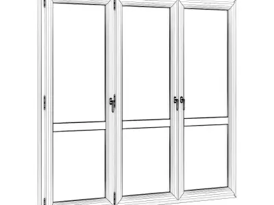 Wooden Window 2580mm x 2300mm 3D model