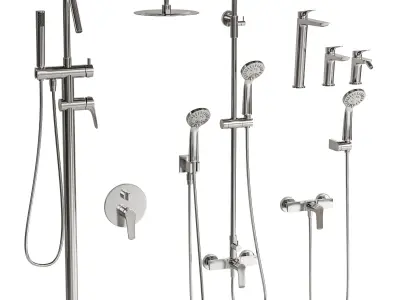 Bathroom Faucet Set 3D model
