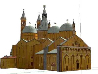 Architecture-Religion-God-Culture-Temple-042 church with spir... 3D model