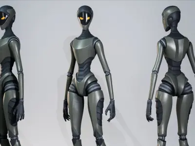 Robot12 Low-poly 3D model