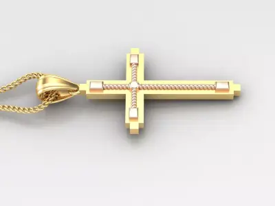 Cross Light Gold 4CP064 3DM STL 3D print model