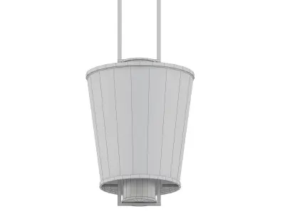 LUCERNE light fixture with glass shade and metal frame 3D model