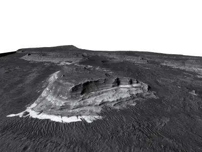 MARS VR - Light-Toned Layering in Ladon Valles 3D model