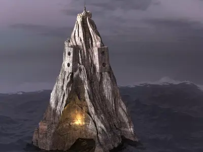 Viper Great Tower mountain for snakes 3D model
