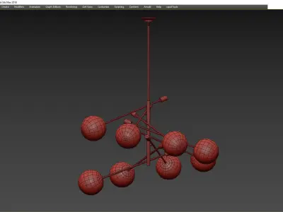 Accelerated Returns Chandelier Low-poly 3D model