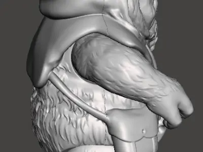 STL File 3D Ewoks CHUKHA 3D print model 3D print model  3D print model