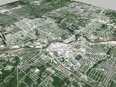 Cityscape Youngstown USA 3D model